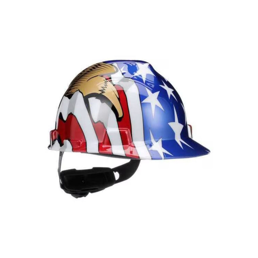 Red Eagle Front Brim Hard Hat, Class E, Ratchet 4-Point Suspension Red Eagle Front Brim Hard Hat, Class E, Ratchet 4-Point Suspension